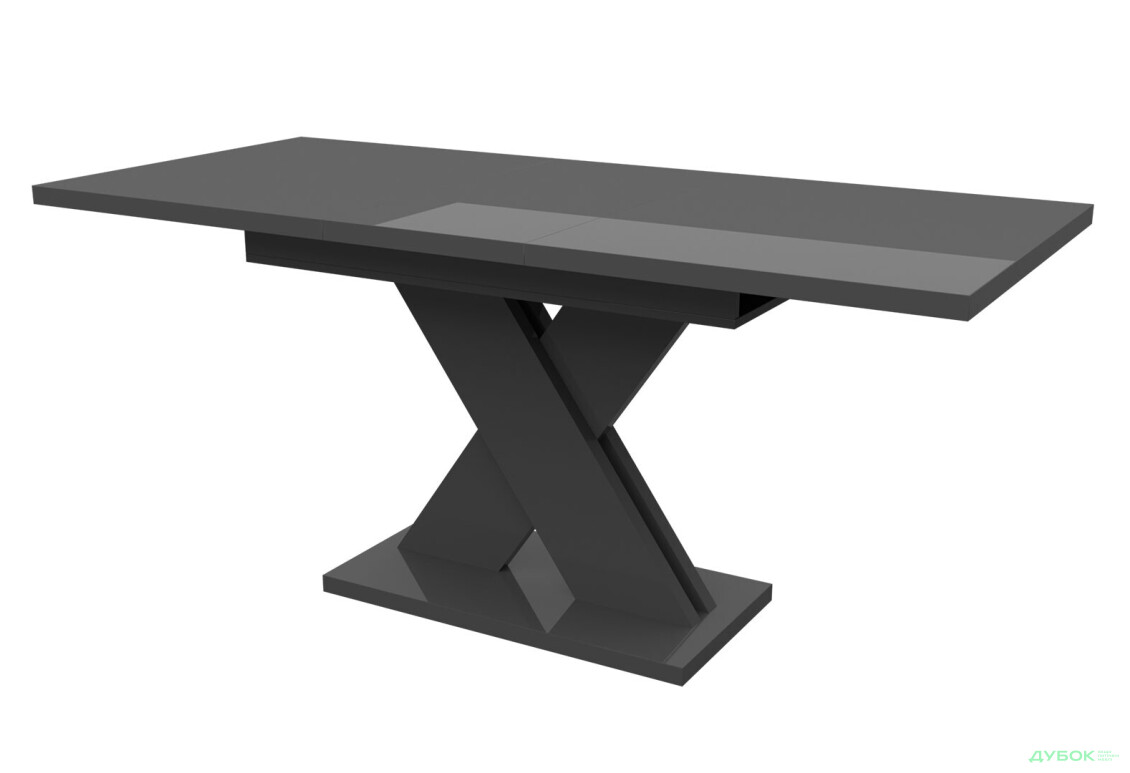 Стіл Неман Ламар розсувний 140/180х80, сірий глянець - Зображення 4 Зображення 4 - Стіл Неман Ламар розсувний 140/180х80, сірий глянець