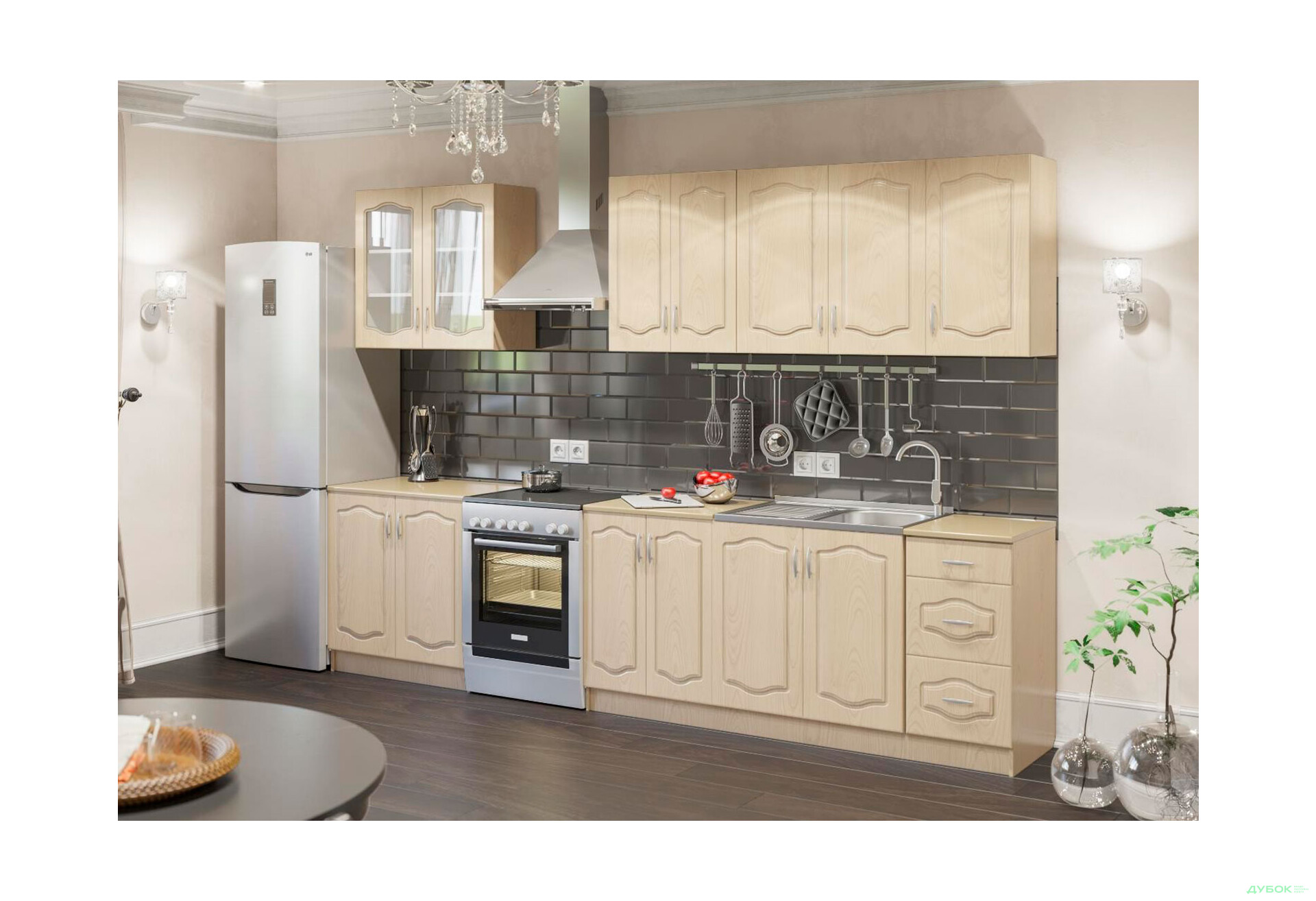 Модульная кухня Оля Цветная Svit Mebliv - Изображение 1 Изображение 1 - Модульная кухня Оля Цветная Svit Mebliv