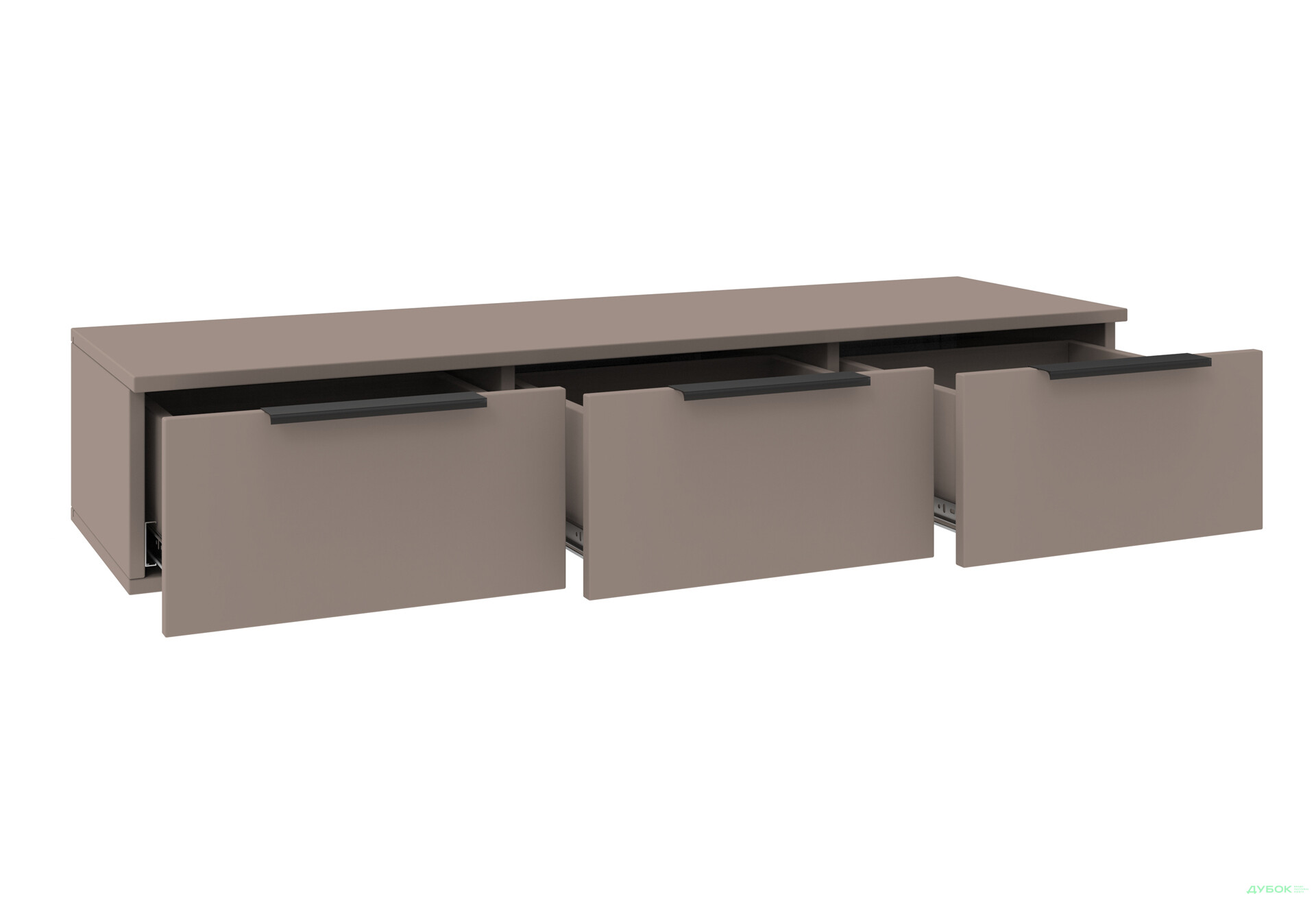 Тумба під ТВ Київський стандарт навісна ТН-02 з 3 шухлядами 120 см, тоффі - Зображення 2 Зображення 2 - Тумба під ТВ Київський стандарт навісна ТН-02 з 3 шухлядами 120 см, тоффі