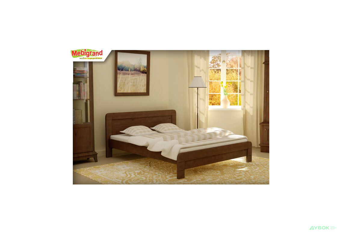 Ліжко двоспальне дерев'яне Тоскана 160 Mebigrand