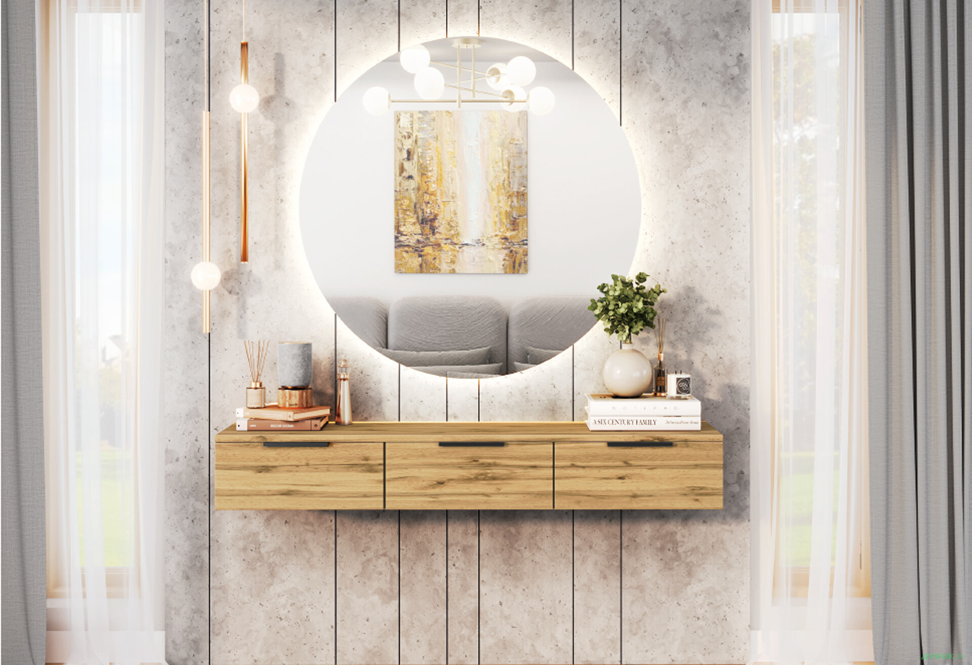 Тумба под ТВ Киевский стандарт навесная ТН-02 с 3 ящиками 120 см - Изображение 2 Изображение 2 - Тумба под ТВ Киевский стандарт навесная ТН-02 с 3 ящиками 120 см