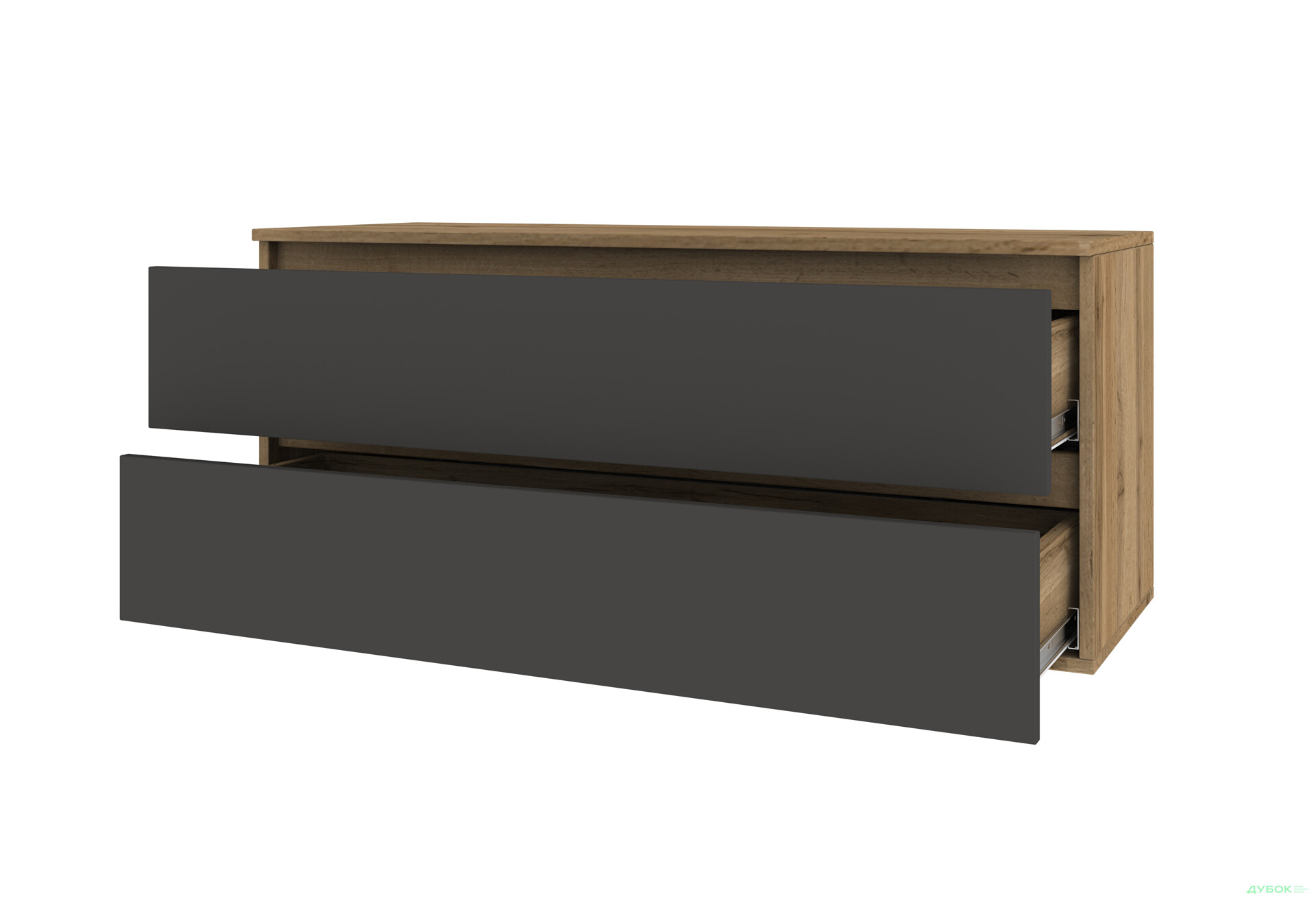 Тумба під ТВ Київський стандарт навісна Ліма з 2 шухлядами 110 см - Зображення 3 Зображення 3 - Тумба під ТВ Київський стандарт навісна Ліма з 2 шухлядами 110 см