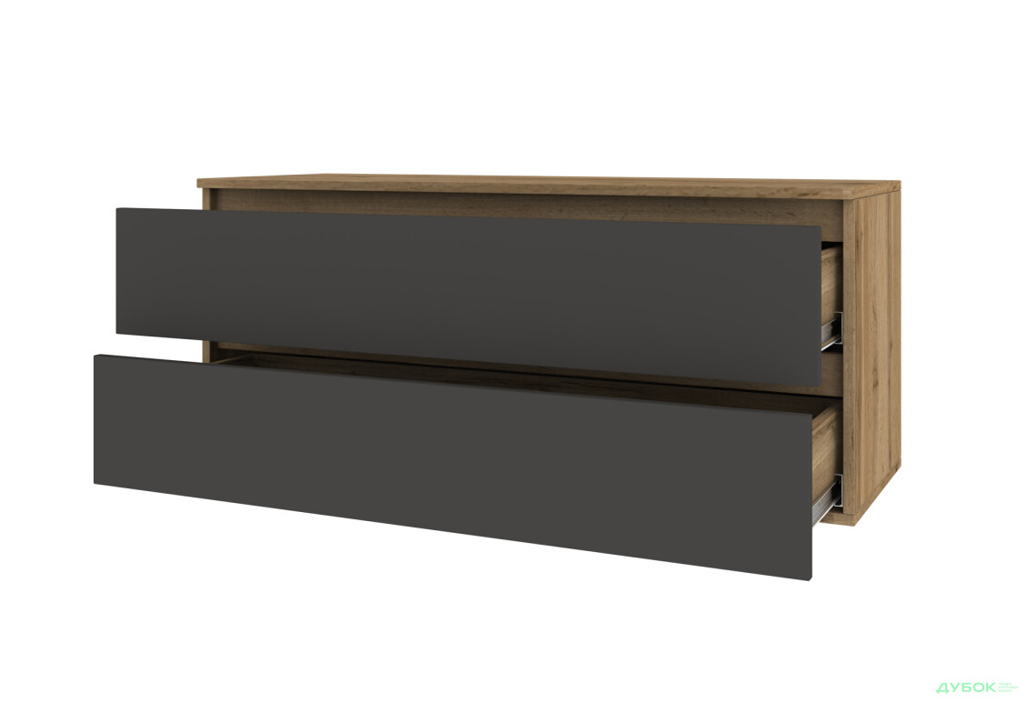 Тумба під ТВ Київський стандарт навісна Ліма з 2 шухлядами 110 см - Зображення 3 Зображення 3 - Тумба під ТВ Київський стандарт навісна Ліма з 2 шухлядами 110 см