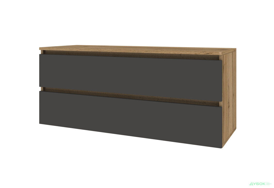 Тумба під ТВ Київський стандарт навісна Ліма з 2 шухлядами 110 см - Зображення 1 Зображення 1 - Тумба під ТВ Київський стандарт навісна Ліма з 2 шухлядами 110 см
