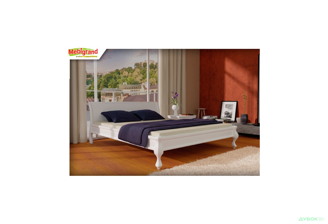 Кровать двуспальная деревяная Палермо 140 Mebigrand