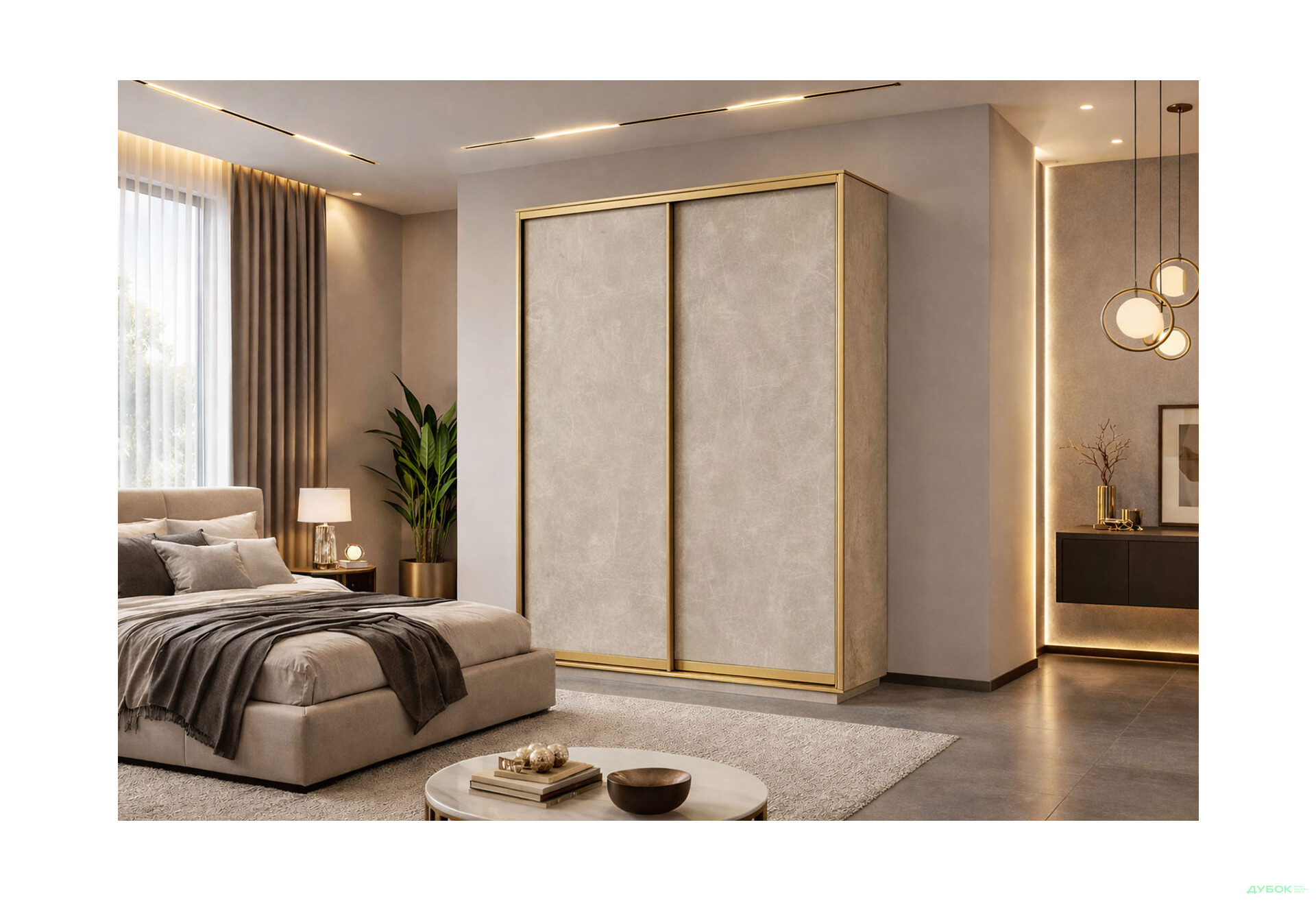 Изображение 2 - Шкаф-купе Garant Практик №22 2-дверный 120 сминдастриал, профиль бронза