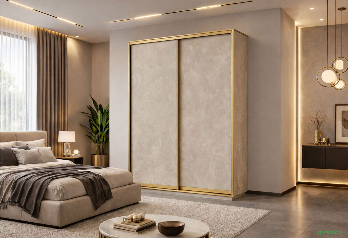 Изображение 2 - Шкаф-купе Garant Практик №22 2-дверный 120 сминдастриал, профиль бронза