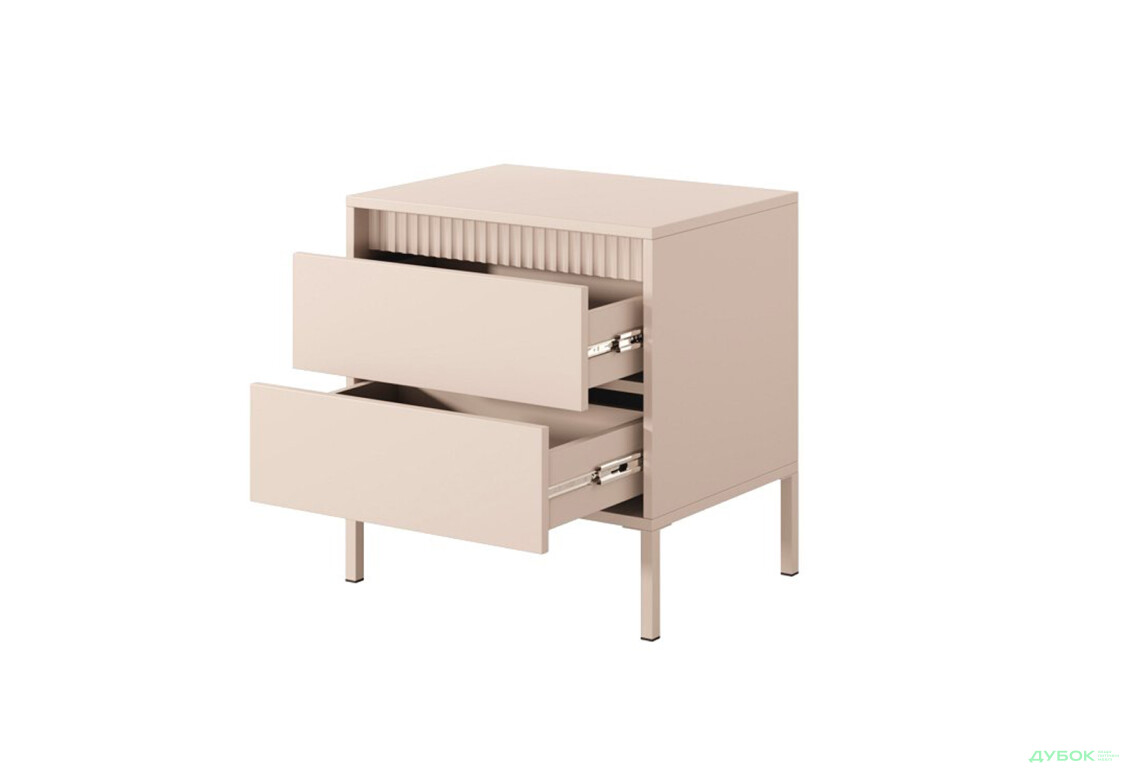 Тумба приліжкова Perfect Home Сенсо / Senso 2S/53 з 2ма шухлядами 54 см, бежевий - Зображення 3 Зображення 3 - Тумба приліжкова Perfect Home Сенсо / Senso 2S/53 з 2ма шухлядами 54 см, бежевий