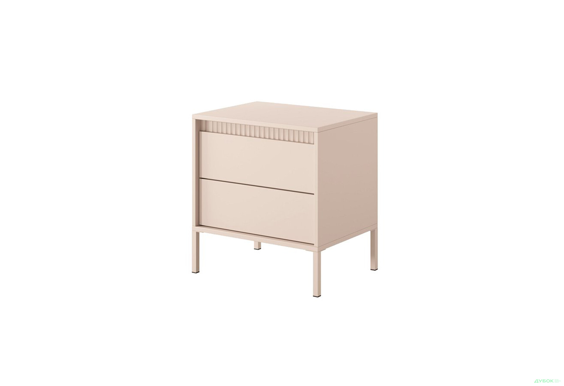 Тумба приліжкова Perfect Home Сенсо / Senso 2S/53 з 2ма шухлядами 54 см, бежевий - Зображення 1 Зображення 1 - Тумба приліжкова Perfect Home Сенсо / Senso 2S/53 з 2ма шухлядами 54 см, бежевий