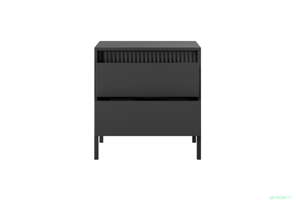 Тумба приліжкова Perfect Home Сенсо / Senso 2S/53 з 2ма шухлядами 54 см, чорний - Зображення 5 Зображення 5 - Тумба приліжкова Perfect Home Сенсо / Senso 2S/53 з 2ма шухлядами 54 см, чорний