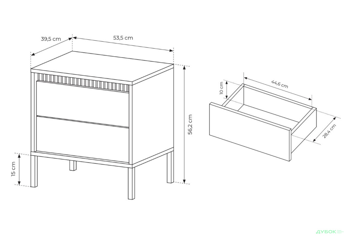 Тумба приліжкова Perfect Home Сенсо / Senso 2S/53 з 2ма шухлядами 54 см, чорний - Зображення 6 Зображення 6 - Тумба приліжкова Perfect Home Сенсо / Senso 2S/53 з 2ма шухлядами 54 см, чорний