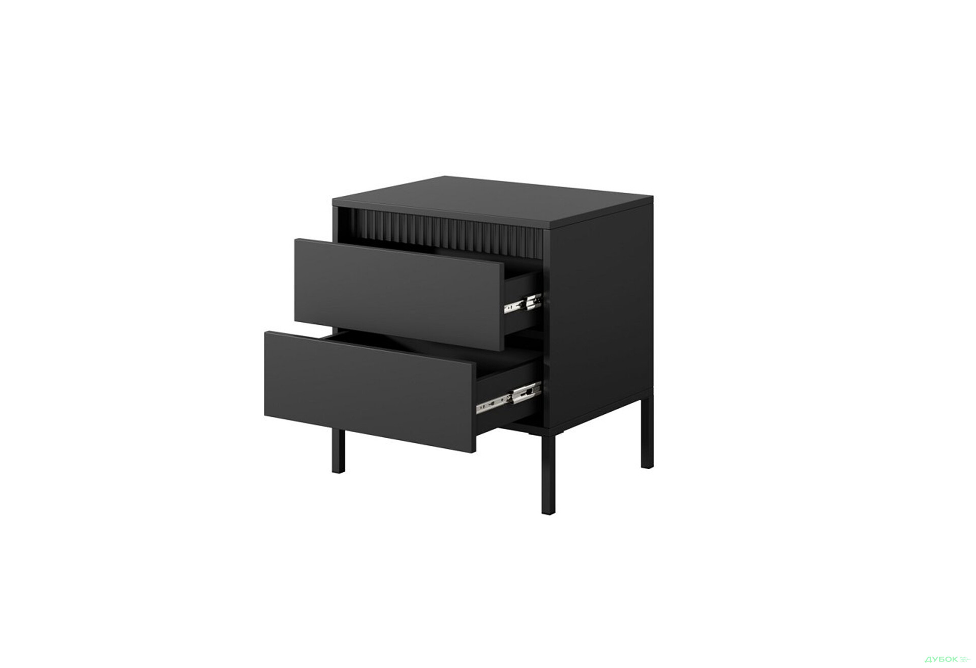 Тумба приліжкова Perfect Home Сенсо / Senso 2S/53 з 2ма шухлядами 54 см, чорний - Зображення 3 Зображення 3 - Тумба приліжкова Perfect Home Сенсо / Senso 2S/53 з 2ма шухлядами 54 см, чорний