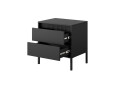 Тумба приліжкова Perfect Home Сенсо / Senso 2S/53 з 2ма шухлядами 54 см, чорний - Зображення 3 Зображення 3 - Тумба приліжкова Perfect Home Сенсо / Senso 2S/53 з 2ма шухлядами 54 см, чорний