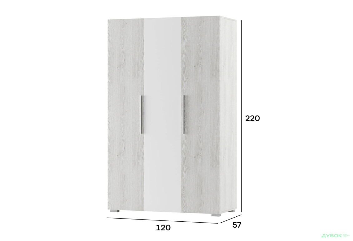 Шафа 3Д 1200 Ромбо Світ Меблів - Зображення 2 Зображення 2 - Шафа 3Д 1200 Ромбо Світ Меблів