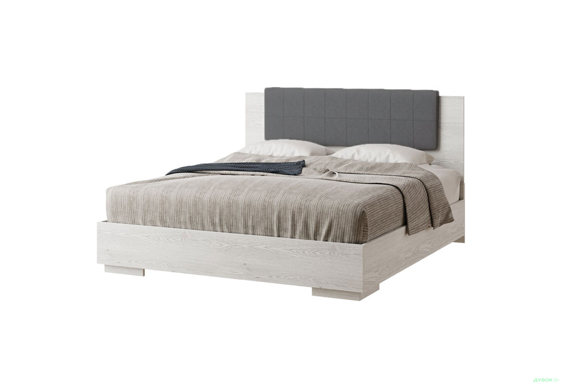 Ліжко Світ Меблів Вівіан (без вкладу) 160х200 см, артвуд світлий / індастріал - Зображення 1 Зображення 1 - Ліжко Світ Меблів Вівіан (без вкладу) 160х200 см, артвуд світлий / індастріал