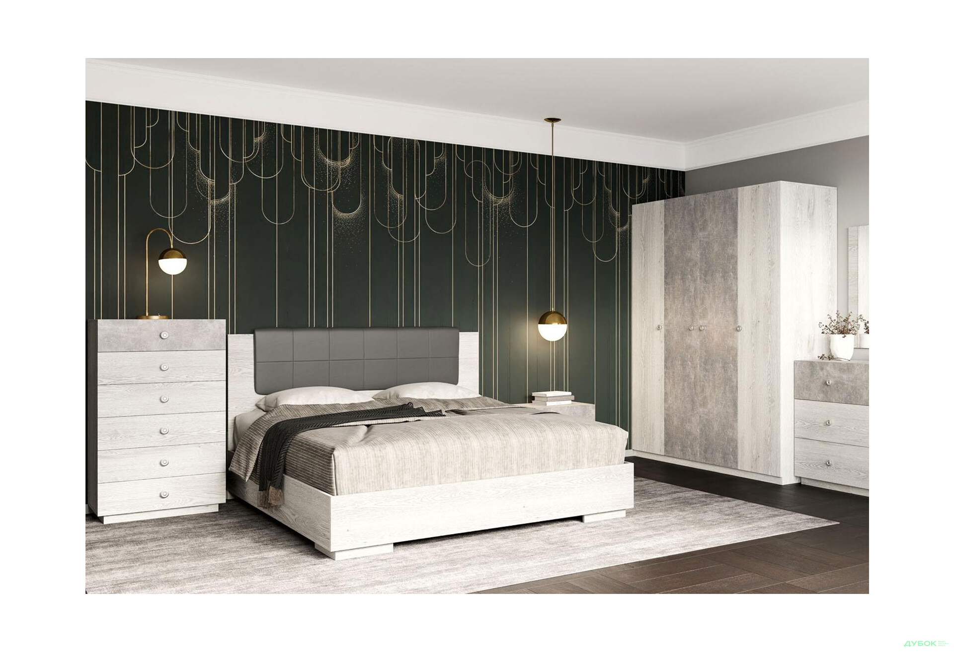 Ліжко Світ Меблів Вівіан (без вкладу) 160х200 см, артвуд світлий / індастріал - Зображення 2 Зображення 2 - Ліжко Світ Меблів Вівіан (без вкладу) 160х200 см, артвуд світлий / індастріал