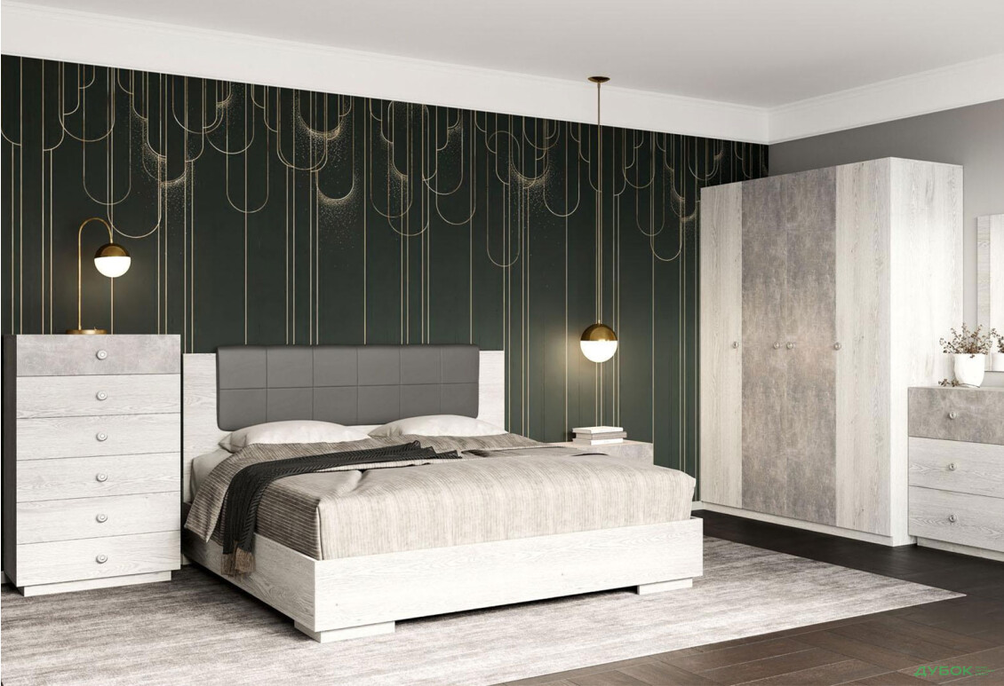 Ліжко Світ Меблів Вівіан (без вкладу) 160х200 см, артвуд світлий / індастріал - Зображення 2 Зображення 2 - Ліжко Світ Меблів Вівіан (без вкладу) 160х200 см, артвуд світлий / індастріал