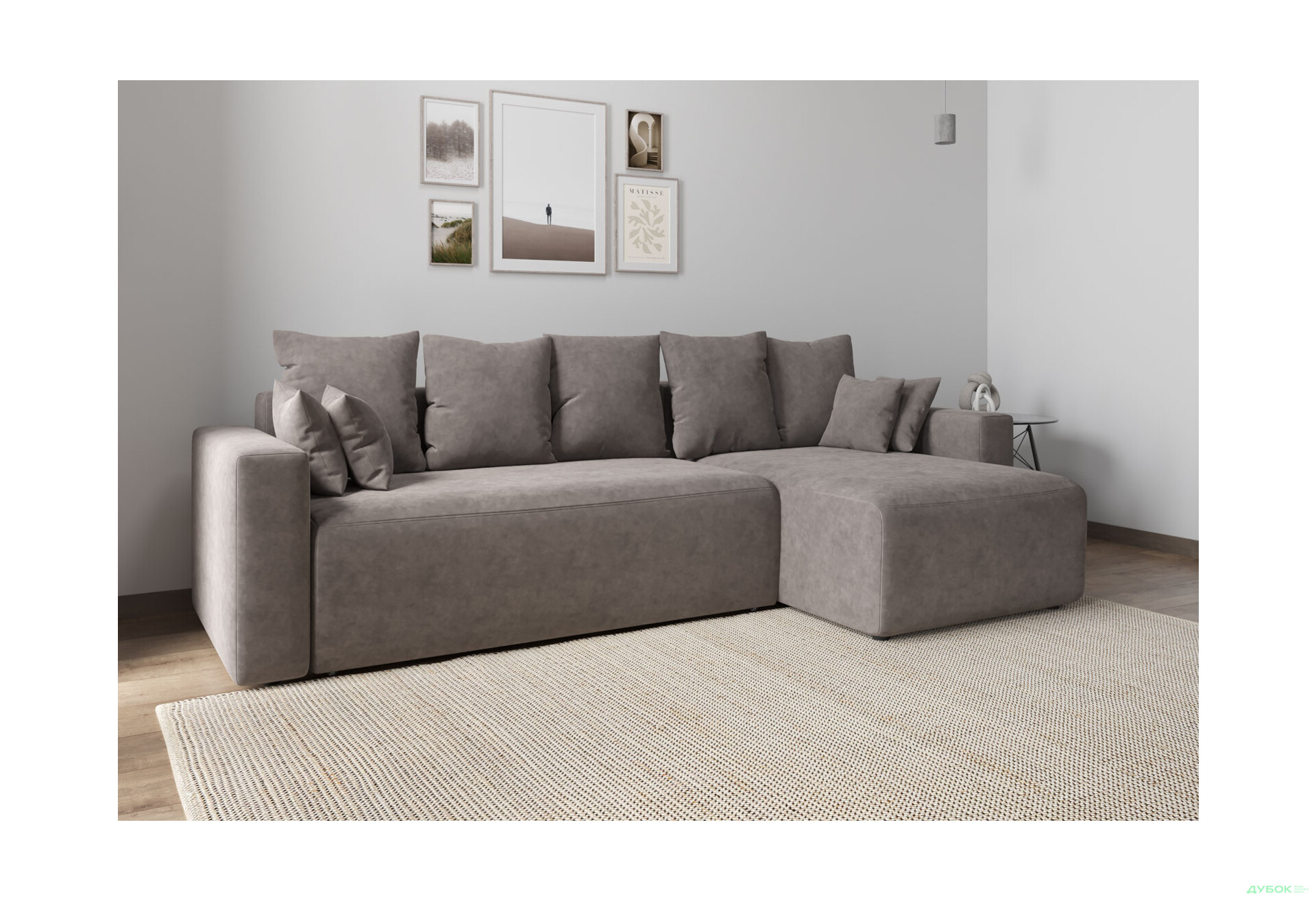 Мягкий уголок Вика Вейдер B 270x145 см светло-коричневый (Bloom 09) - Изображение 2 Изображение 2 - Мягкий уголок Вика Вейдер B 270x145 см светло-коричневый (Bloom 09)