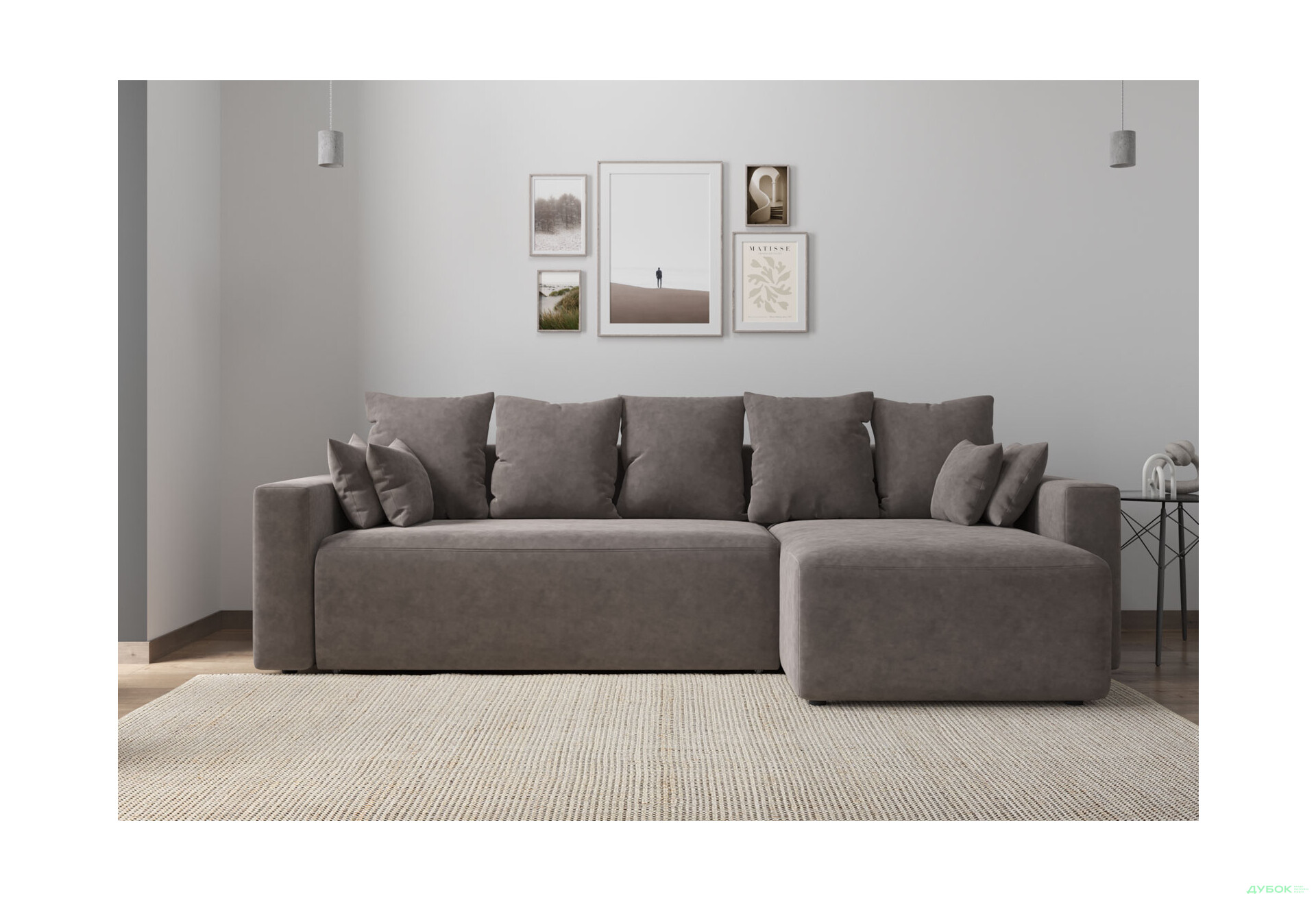 Мягкий уголок Вика Вейдер B 270x145 см светло-коричневый (Bloom 09) - Изображение 3 Изображение 3 - Мягкий уголок Вика Вейдер B 270x145 см светло-коричневый (Bloom 09)