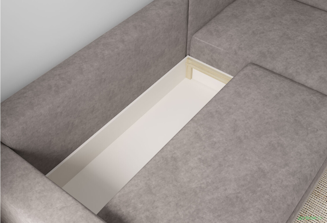 Мягкий уголок Вика Вейдер B 270x145 см светло-коричневый (Bloom 09) - Изображение 6 Изображение 6 - Мягкий уголок Вика Вейдер B 270x145 см светло-коричневый (Bloom 09)