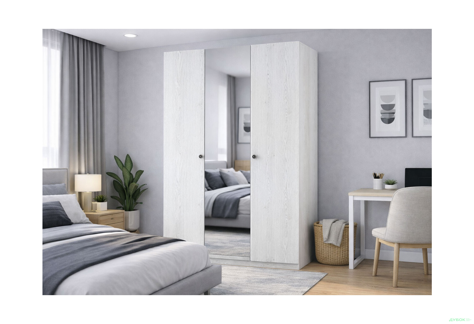 Зображення 2 - Шафа Світ Меблів Вівіан 3-дверна із дзеркалом 120 см