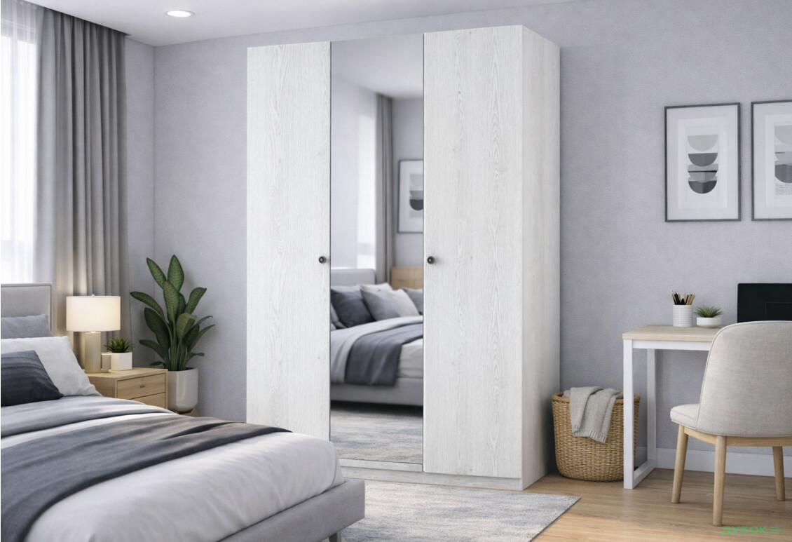 Зображення 2 - Шафа Світ Меблів Вівіан 3-дверна із дзеркалом 120 см