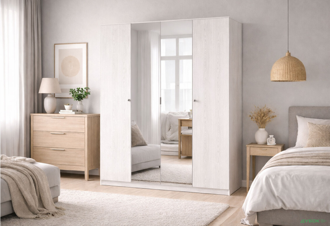 Зображення 2 - Шафа Світ Меблів Вівіан 4-дверна із дзеркалом 180 см