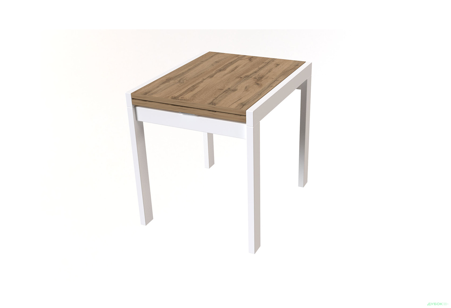 Стіл обідній Крос білий / дуб тахо Kredens furniture - Зображення 1 Зображення 1 - Стіл обідній Крос білий / дуб тахо Kredens furniture