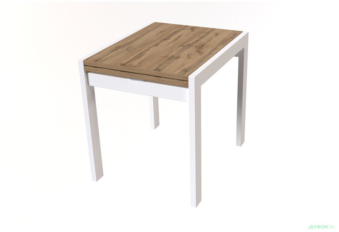 Стіл обідній Крос білий / дуб тахо Kredens furniture - Зображення 1 Зображення 1 - Стіл обідній Крос білий / дуб тахо Kredens furniture