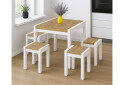 Зображення 2 - Стіл обідній Крос білий / дуб тахо Kredens furniture