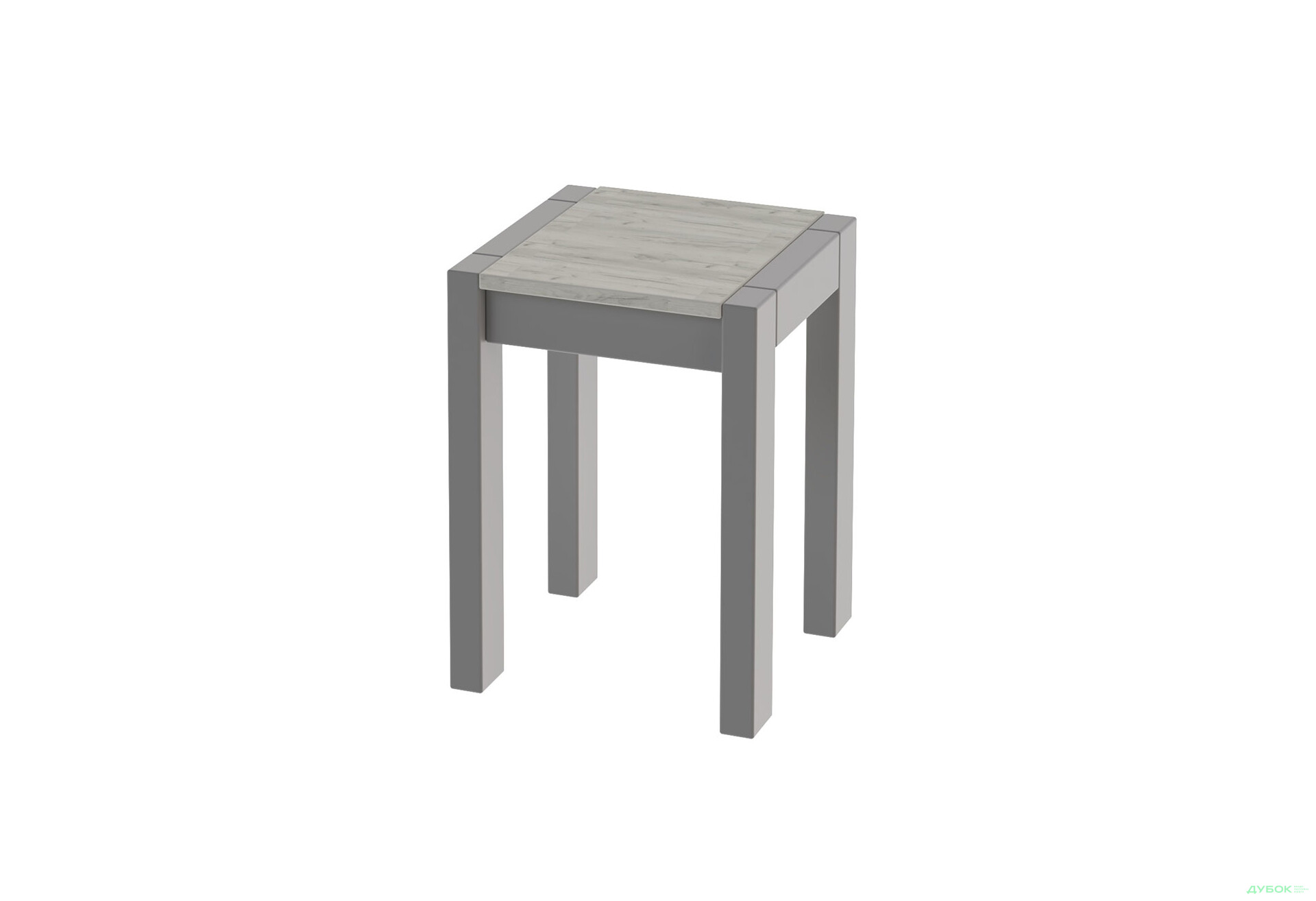 Зображення 4 - Табурет Крос (комплект 2 шт) сірий / дуб крафт білий Kredens furniture