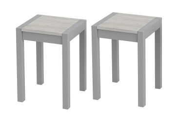 Табурет Крос (комплект 2 шт) сірий / дуб крафт білий Kredens furniture