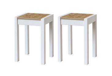 Табурет Крос (комплект 2 шт) білий / дуб тахо Kredens furniture
