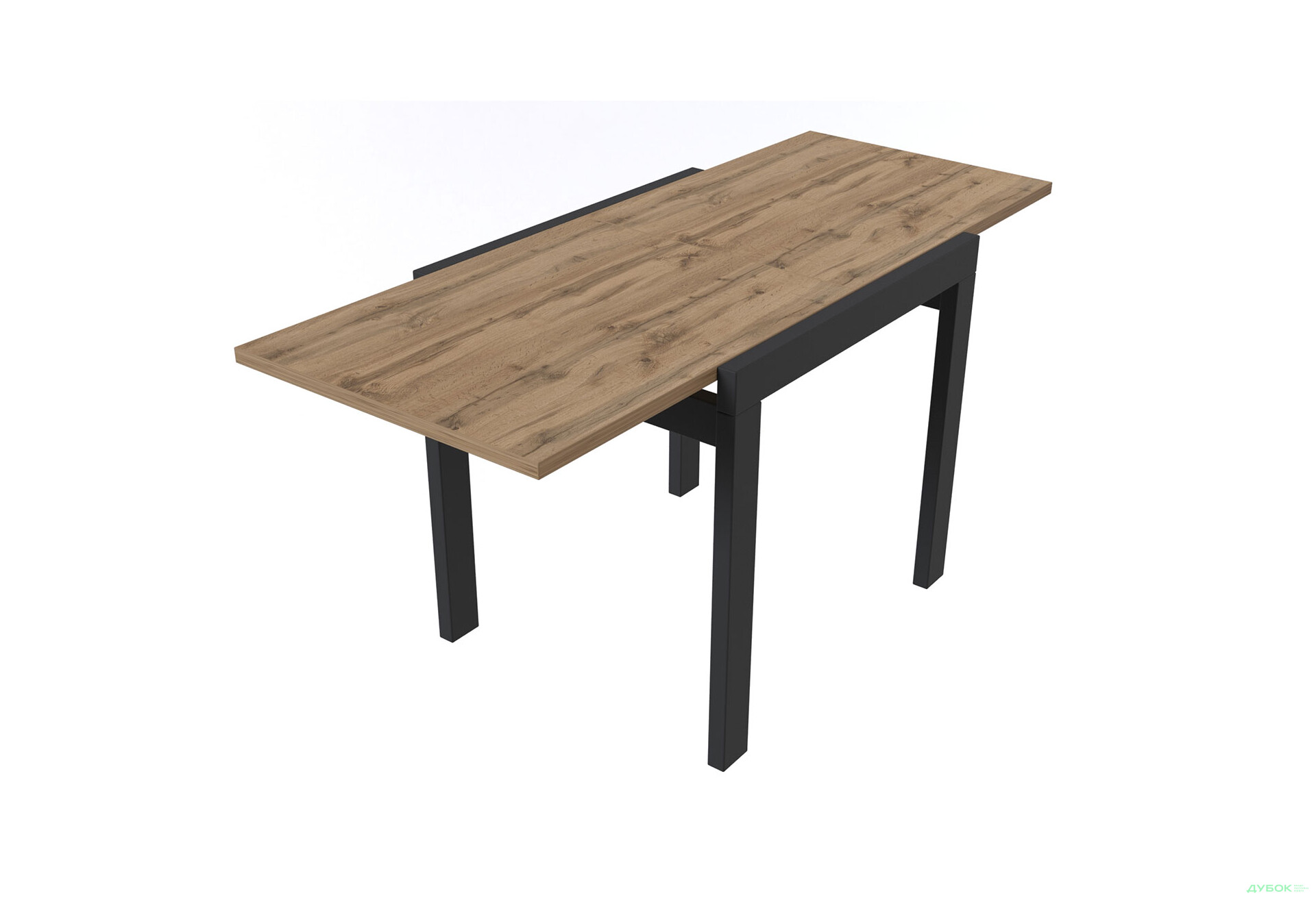 Комплект Крос розкладний стіл + 4 табурети венге / дуб тахо Kredens furniture - Зображення 3 Зображення 3 - Комплект Крос розкладний стіл + 4 табурети венге / дуб тахо Kredens furniture