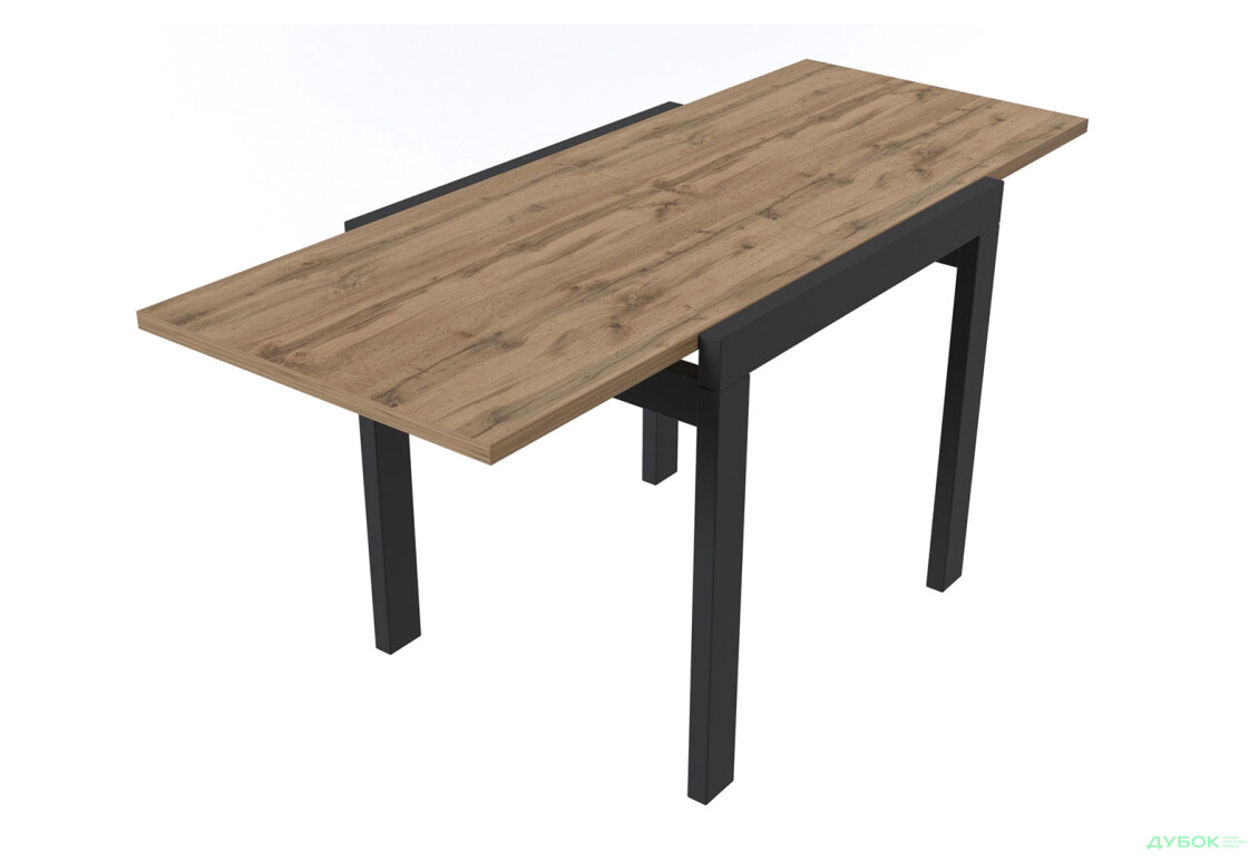 Комплект Крос розкладний стіл + 4 табурети венге / дуб тахо Kredens furniture - Зображення 3 Зображення 3 - Комплект Крос розкладний стіл + 4 табурети венге / дуб тахо Kredens furniture