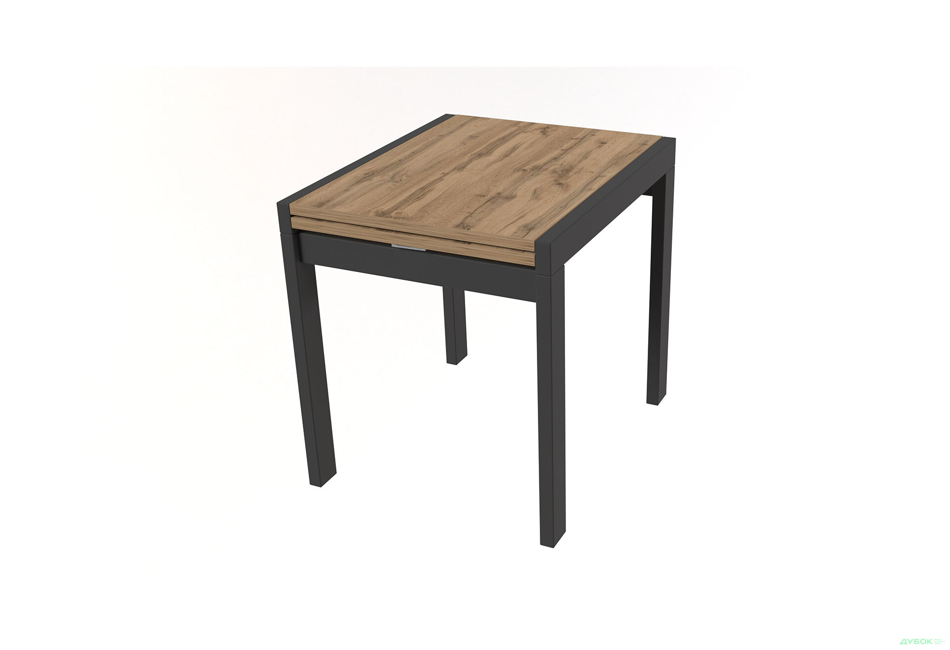 Комплект Крос розкладний стіл + 4 табурети венге / дуб тахо Kredens furniture - Зображення 2 Зображення 2 - Комплект Крос розкладний стіл + 4 табурети венге / дуб тахо Kredens furniture