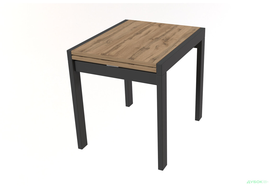 Комплект Крос розкладний стіл + 4 табурети венге / дуб тахо Kredens furniture - Зображення 2 Зображення 2 - Комплект Крос розкладний стіл + 4 табурети венге / дуб тахо Kredens furniture