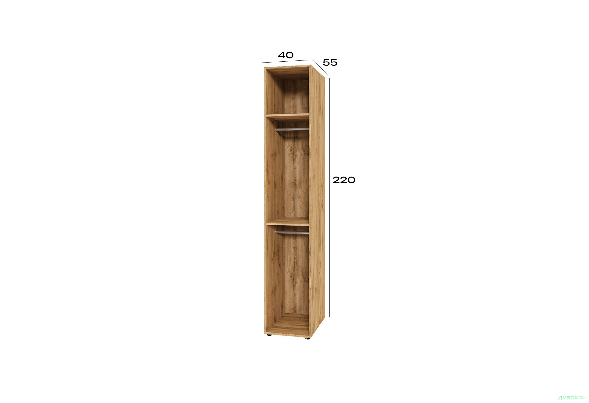 Корпус модуль 2 (h-2200*400) Спейс на 1 фасад Світ Меблів - Зображення 2 Зображення 2 - Корпус модуль 2 (h-2200*400) Спейс на 1 фасад Світ Меблів