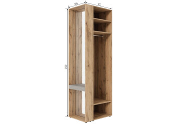 Зображення Корпус шафа з кутовим закінченням (h-2400)