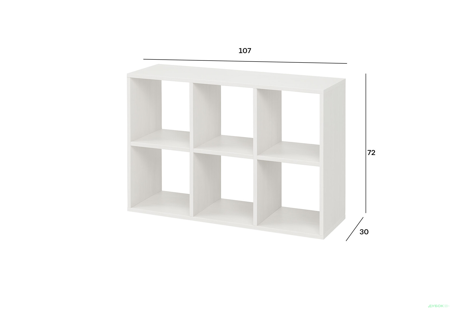 Стелаж Світ Меблів Кубіка 1 107 см, Німфеа Альба  - Зображення 3 Зображення 3 - Стелаж Світ Меблів Кубіка 1 107 см, Німфеа Альба