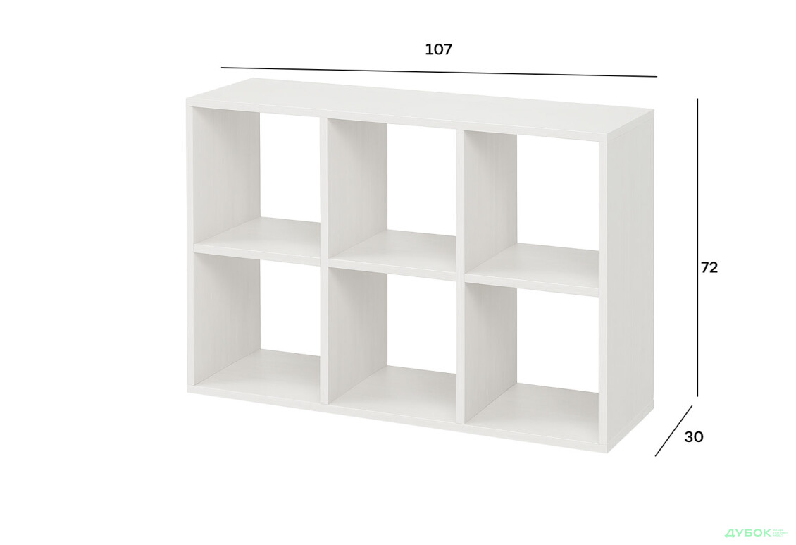 Стелаж Світ Меблів Кубіка 1 107 см, Німфеа Альба  - Зображення 3 Зображення 3 - Стелаж Світ Меблів Кубіка 1 107 см, Німфеа Альба