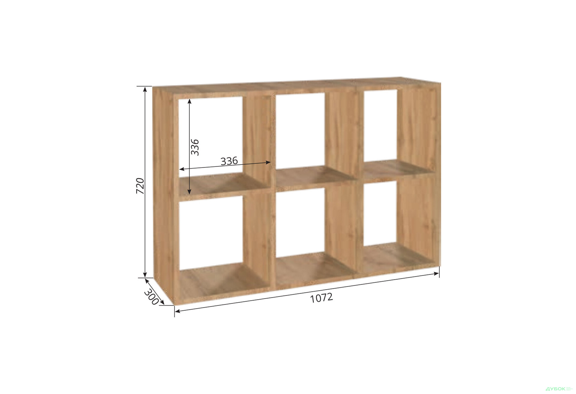 Стелаж Світ Меблів Кубіка 1 107 см, Дуб Аппалачі - Зображення 4 Зображення 4 - Стелаж Світ Меблів Кубіка 1 107 см, Дуб Аппалачі