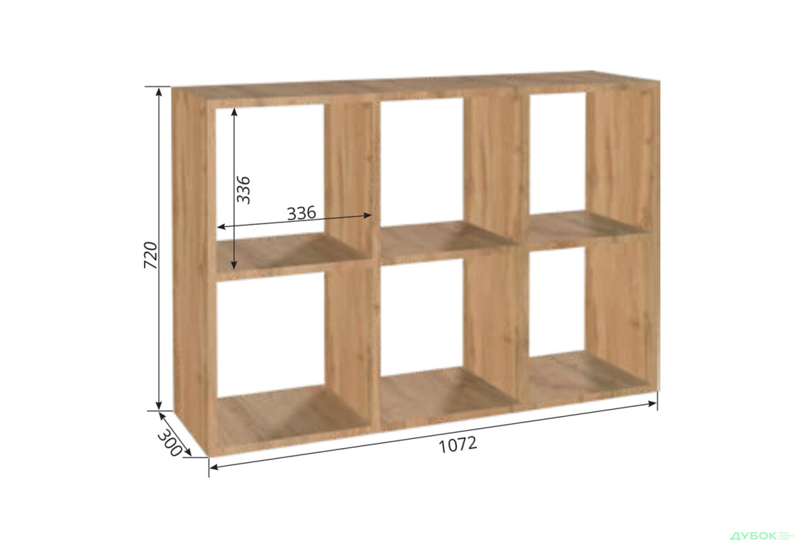 Стелаж Світ Меблів Кубіка 1 107 см, Дуб Аппалачі - Зображення 4 Зображення 4 - Стелаж Світ Меблів Кубіка 1 107 см, Дуб Аппалачі