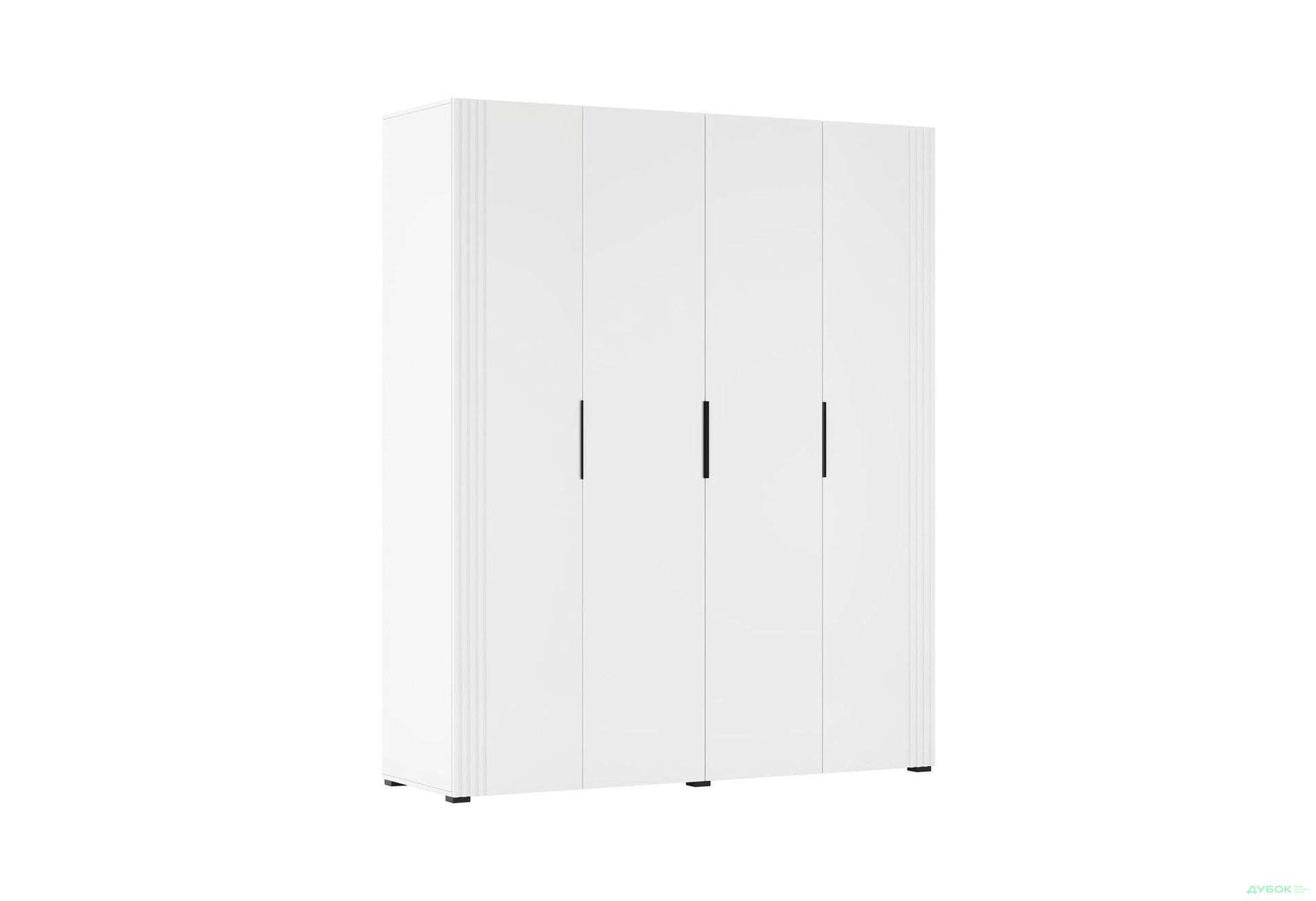 Шафа Світ Меблів Амелія 4-дверна 180 см, біла - Зображення 2 Зображення 2 - Шафа Світ Меблів Амелія 4-дверна 180 см, біла