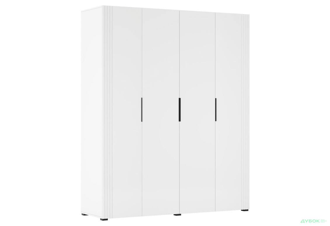 Шафа Світ Меблів Амелія 4-дверна 180 см, біла - Зображення 2 Зображення 2 - Шафа Світ Меблів Амелія 4-дверна 180 см, біла