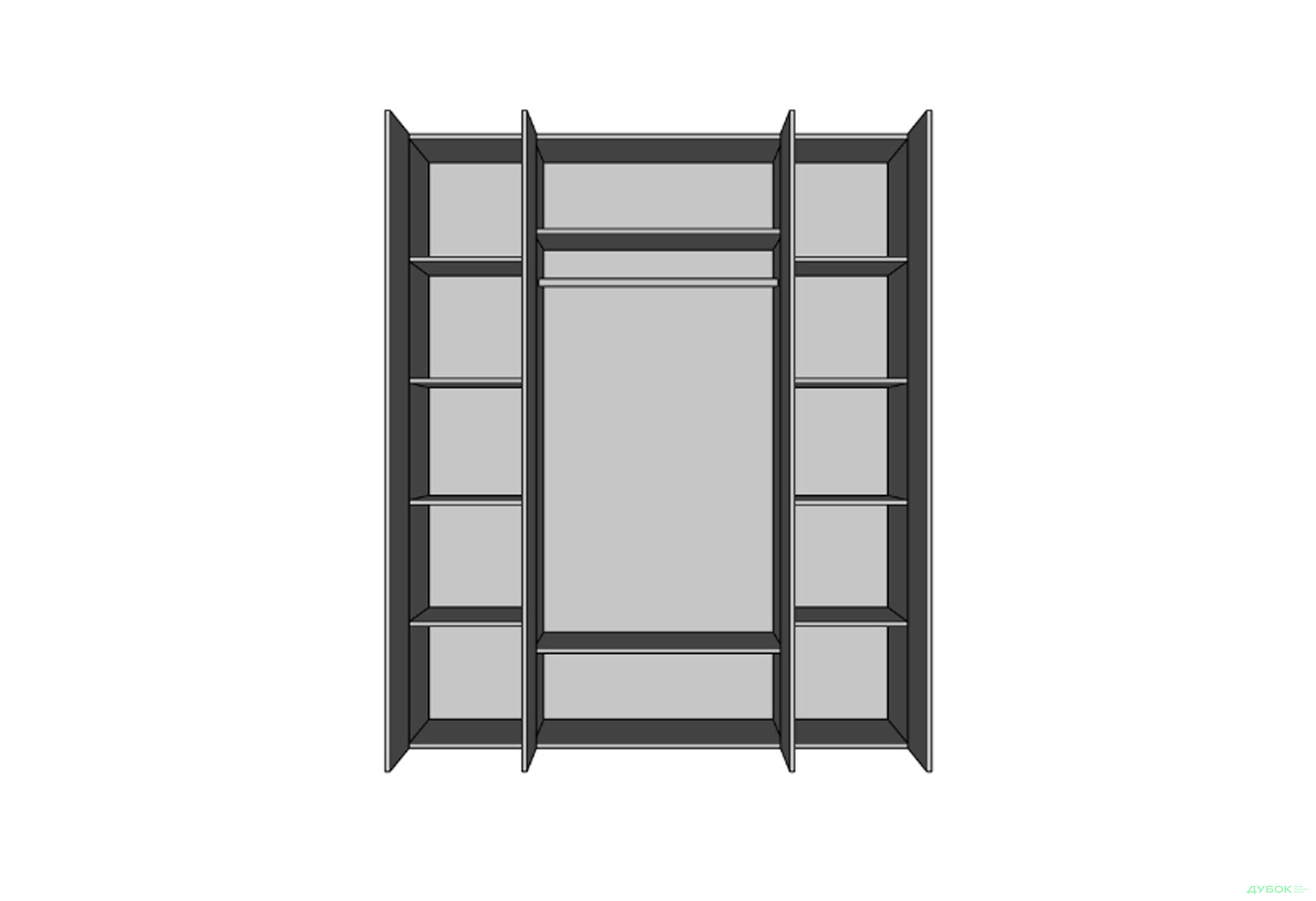 Шафа Світ Меблів Амелія 4-дверна 180 см, біла - Зображення 4 Зображення 4 - Шафа Світ Меблів Амелія 4-дверна 180 см, біла