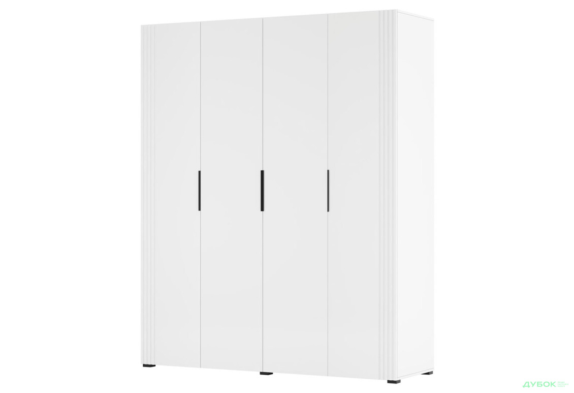 Шафа Світ Меблів Амелія 4-дверна 180 см, біла - Зображення 1 Зображення 1 - Шафа Світ Меблів Амелія 4-дверна 180 см, біла