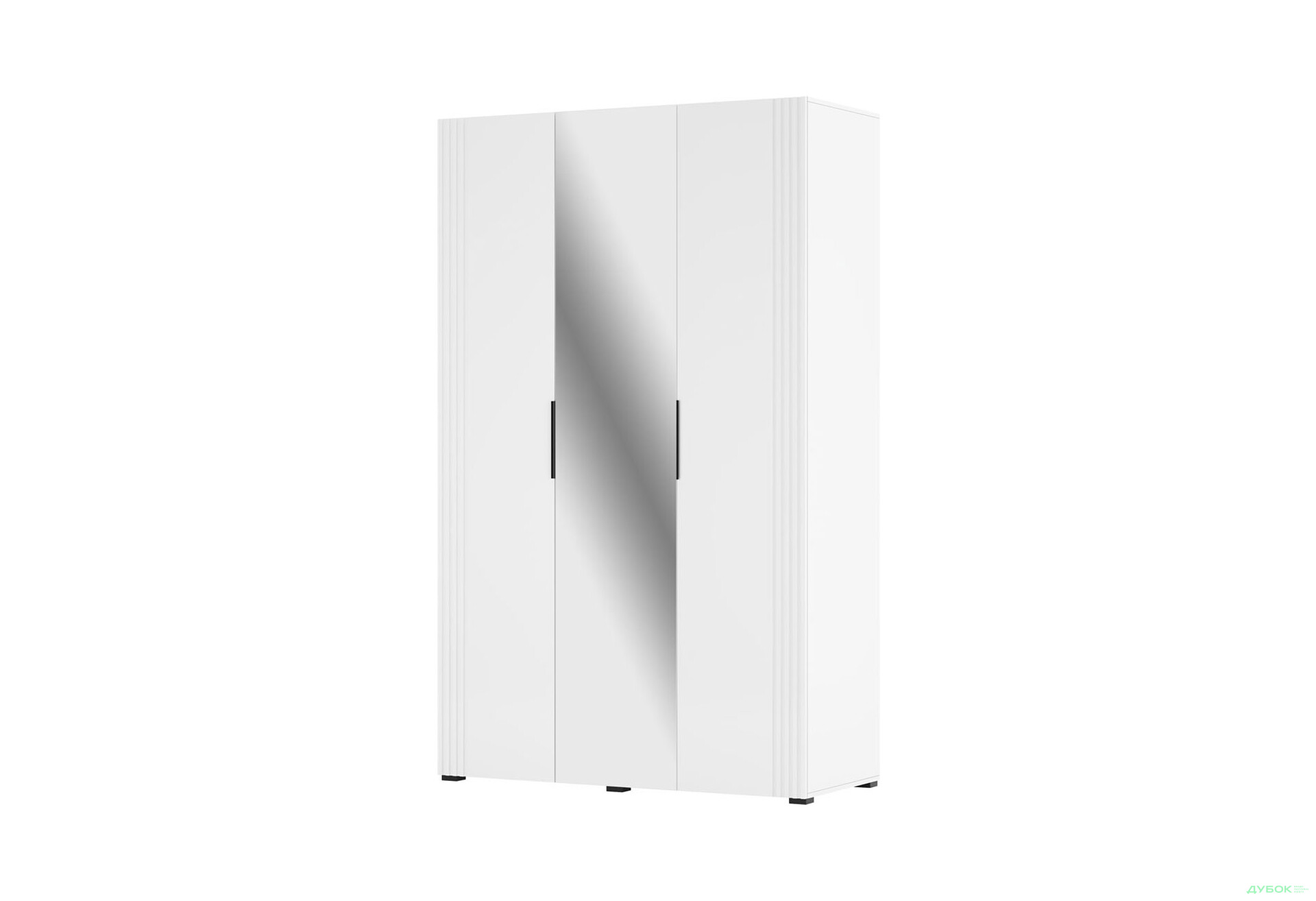 Шафа Світ Меблів Амелія 3-дверна з дзеркалом 120 см, біла - Зображення 1 Зображення 1 - Шафа Світ Меблів Амелія 3-дверна з дзеркалом 120 см, біла