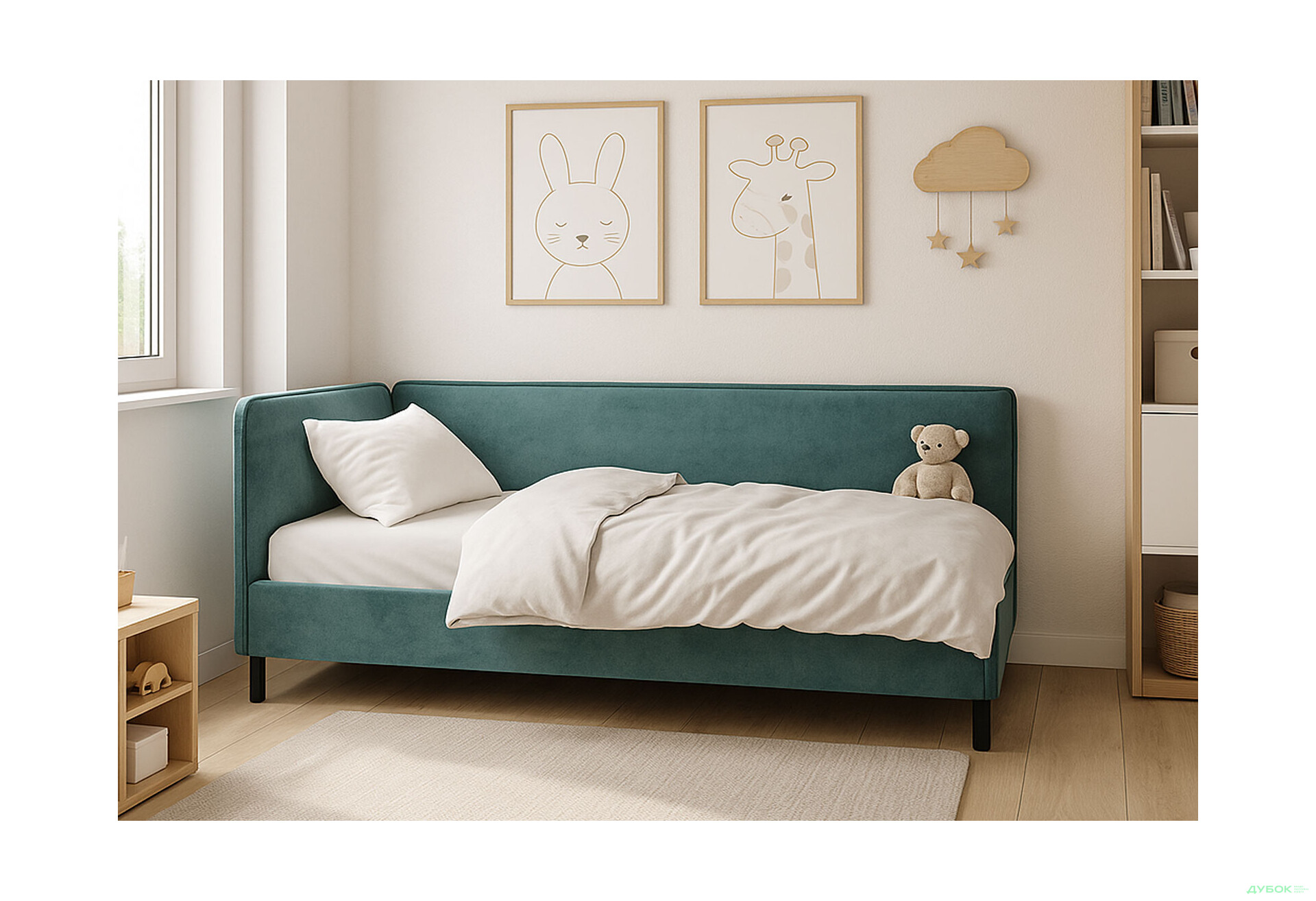 Ліжко-подіум Vika Сапфір 90х200 підйомне з матрацом - Зображення 2 Зображення 2 - Ліжко-подіум Vika Сапфір 90х200 підйомне з матрацом