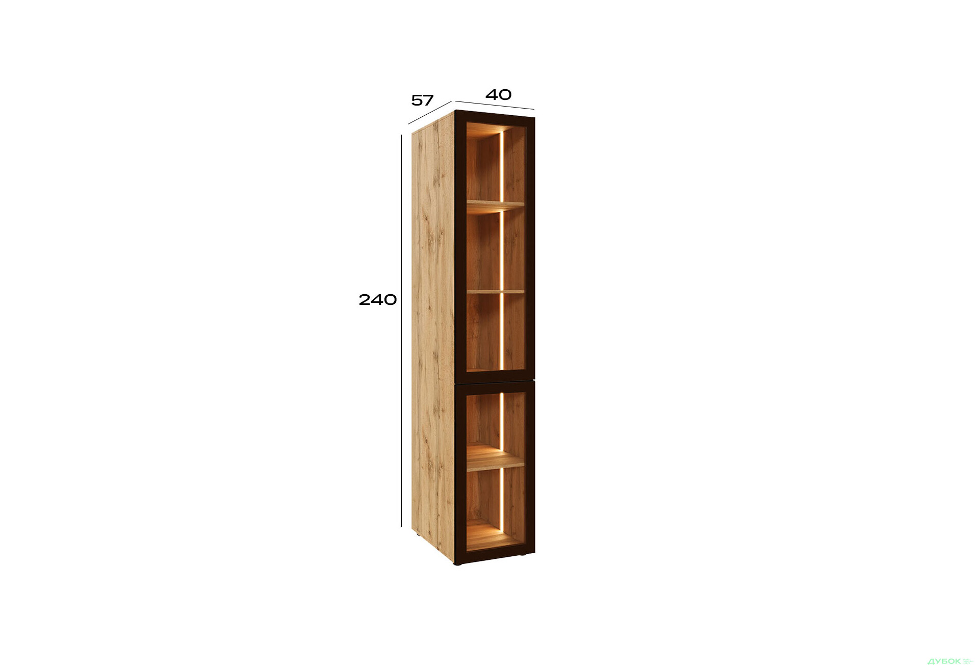 Вітрина Світ Меблів Спейс з підсвіткою 40 см, висота 240 см - Зображення 12 Зображення 12 - Вітрина Світ Меблів Спейс з підсвіткою 40 см, висота 240 см